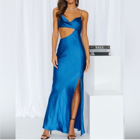 Hello Molly Satin Maxi Dress - Picture 1 of 4